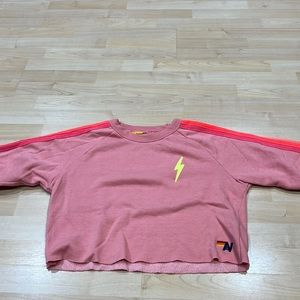 Girls pink aviator nation crew